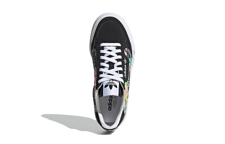(GS) adidas Continental Vulc J 'Black Floral' EG9284