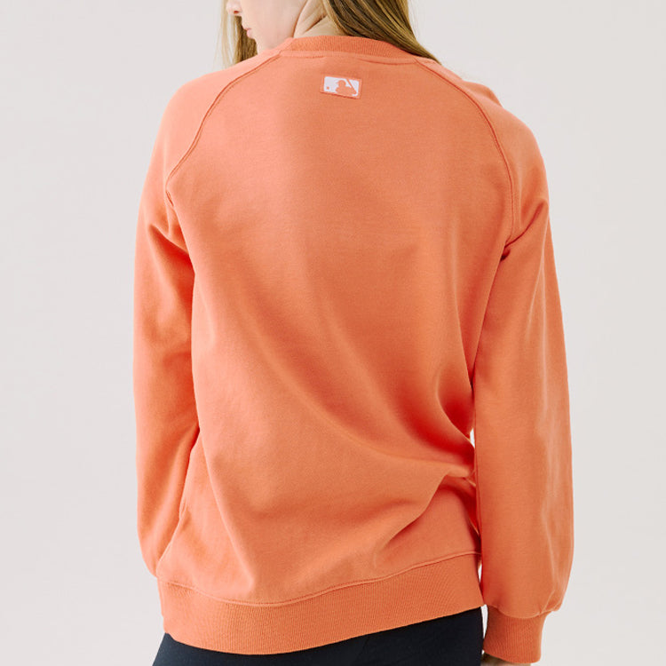 Men's MLB Loose Athleisure Casual Sports Round Neck Long Sleeves Unisex Orange 31MTC3011-50O