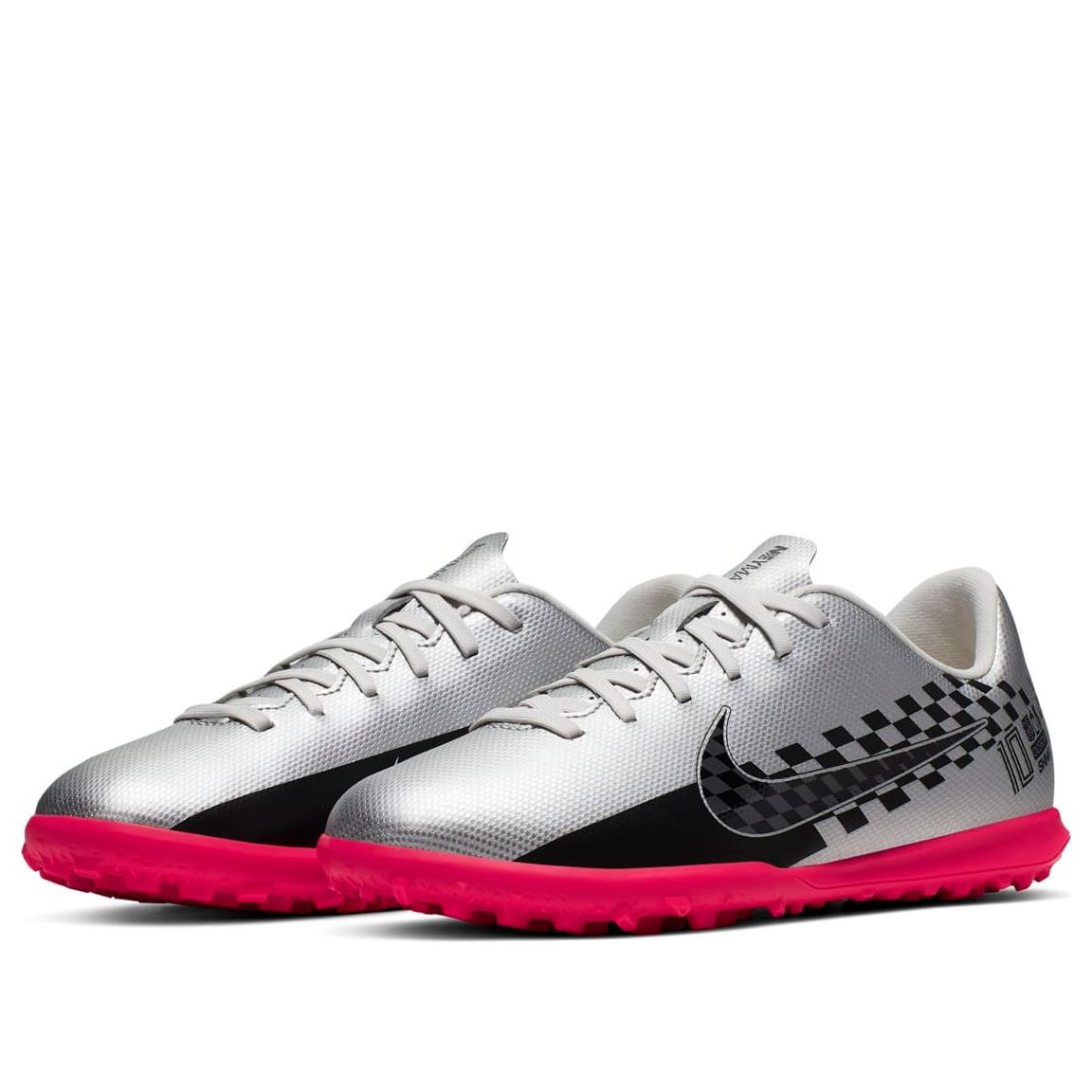 (GS) Nike JR Vapor 13 Club NJR TF Turf 'Black Silver' AT8175-006