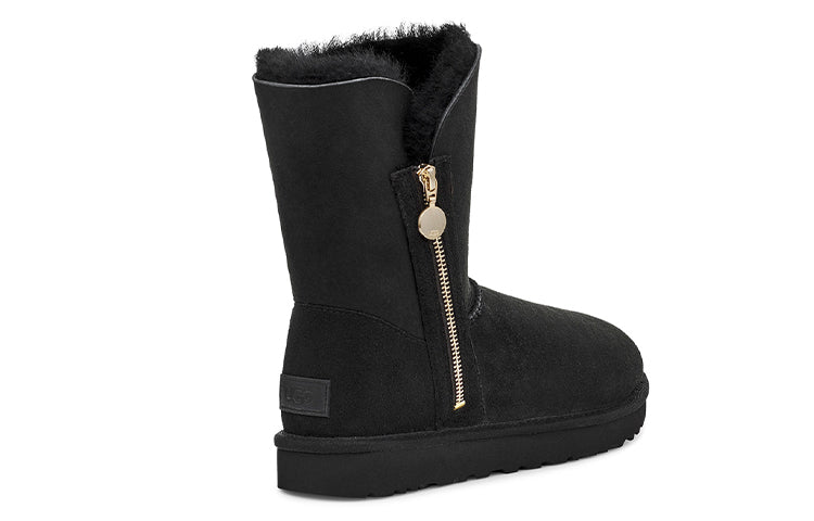 (WMNS) UGG Bailey Zip Short Fleece Lined Black 1112480-BLK