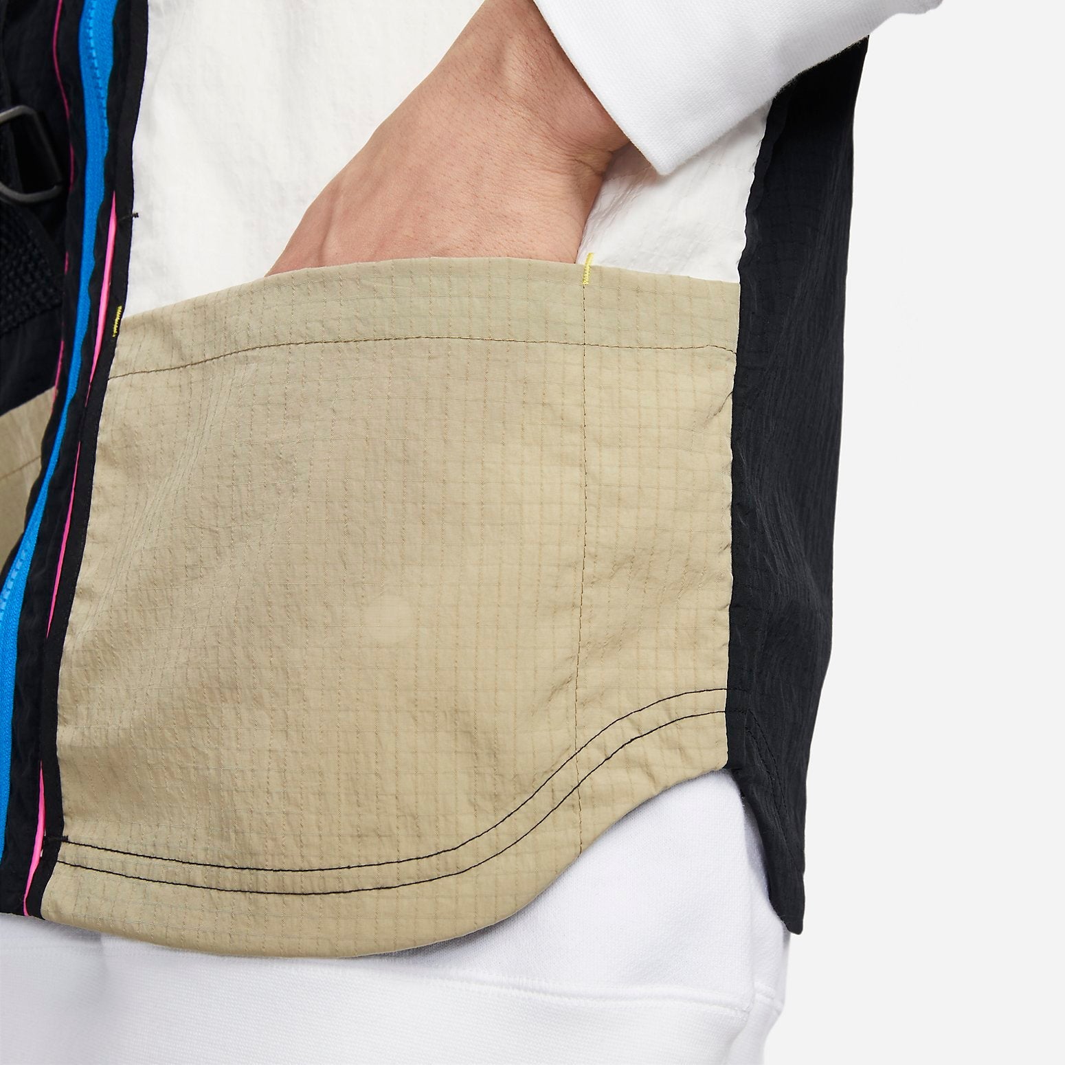 Nike Sports Casual Breathable All-match Stitching Stacked Mesh Vest 'Black White Brown' FJ7683-010