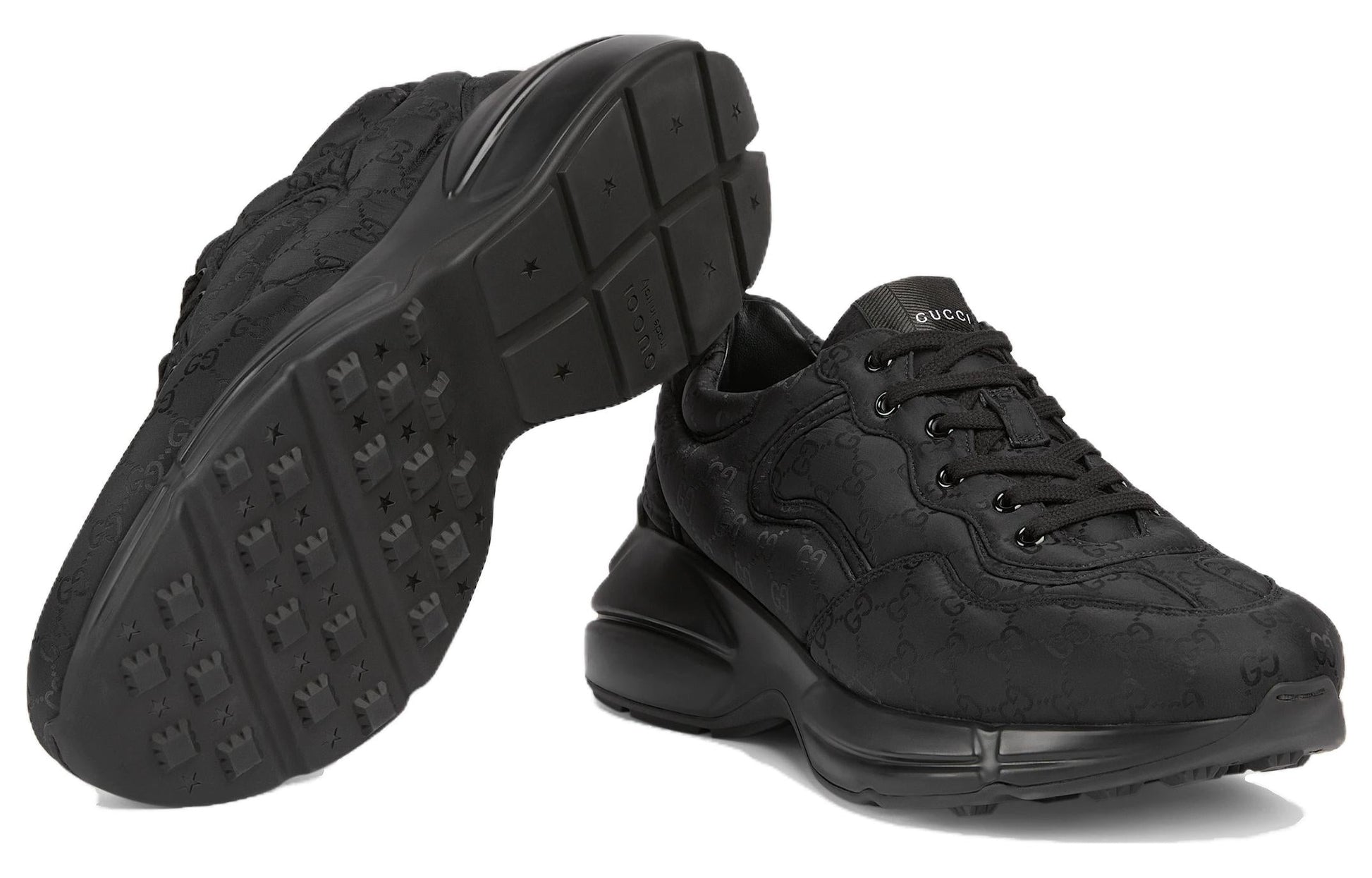 Gucci Rhyton Sneakers 'Black Monogram Nylon' 757862-UUY00-1000