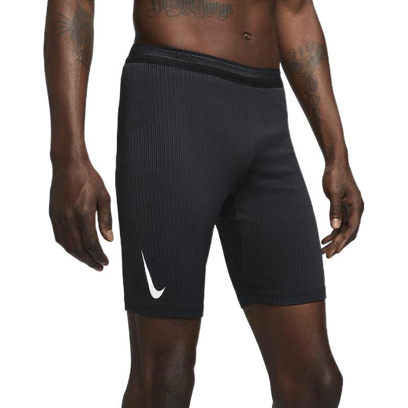 Men's Nike Solid Color Logo Printing Slim Fit Sports Shorts Black DA1429-010