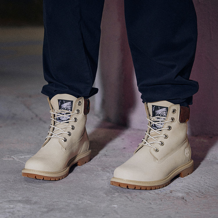 (WMNS) Timberland Heritage 6 Inch Waterproof Wide Fit Boots 'Beige Nubuck with Camo' A2M83W