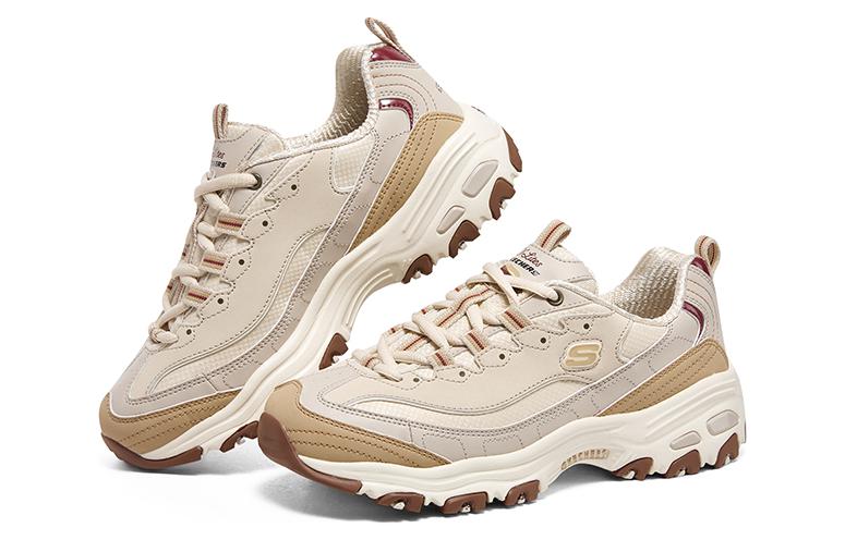 (WMNS) Skechers Sport D'lites 1.0 'Beige Brown' 896262-NAT