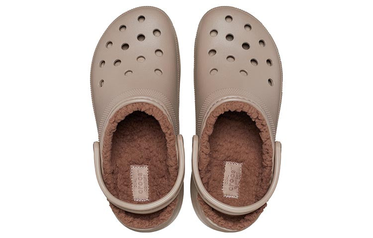 (WMNS) Crocs Classic Platform Lined Clogs 'Mushroom' 207938-195