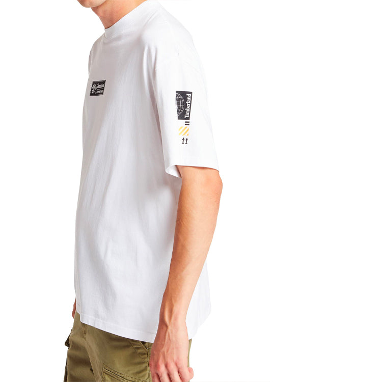 Men's Timberland SS20 Earth Series Printing Short Sleeve White A2B51100