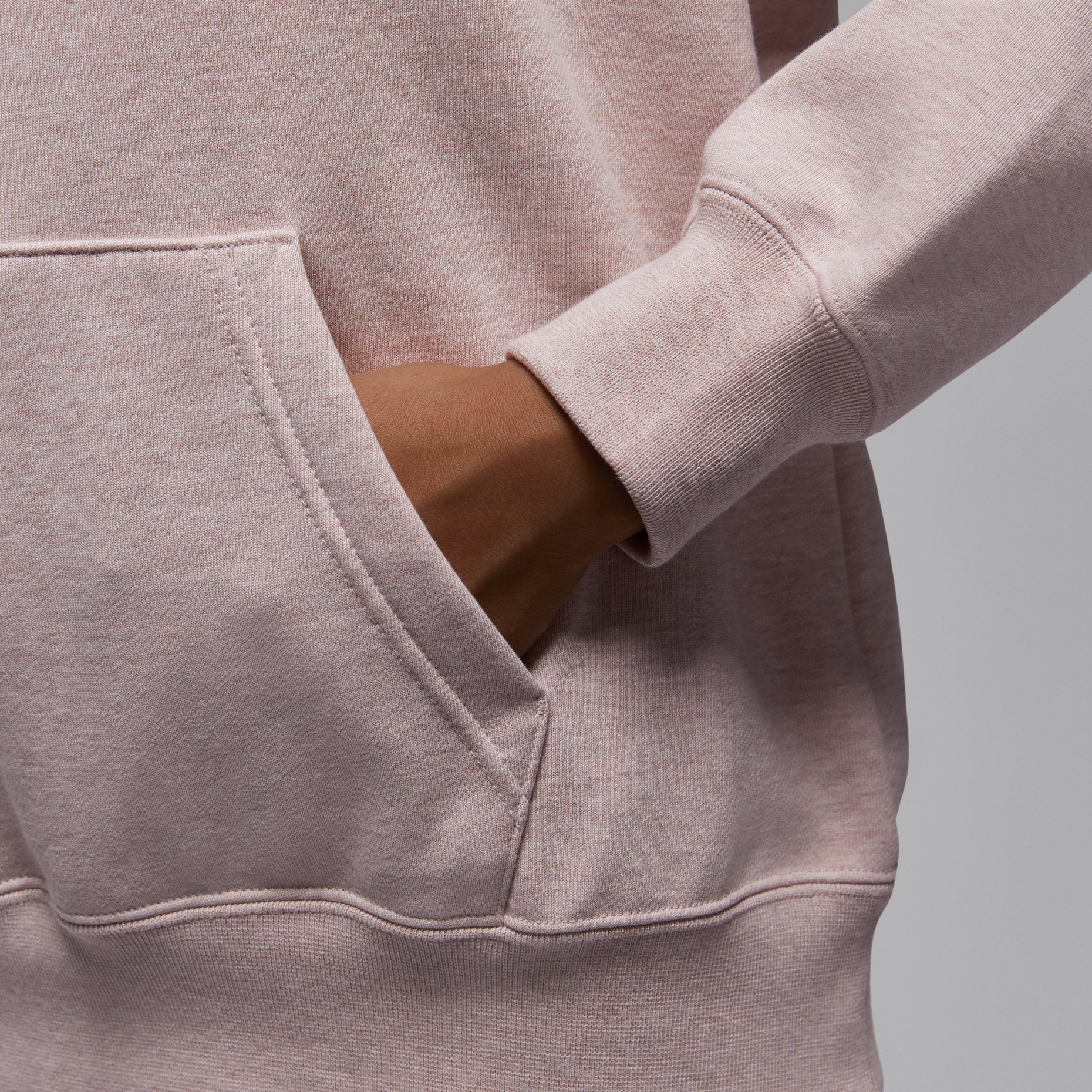 (WMNS)  Air Jordan Flight Fleece Hoodie 'Petrified Grey' HJ1312-292