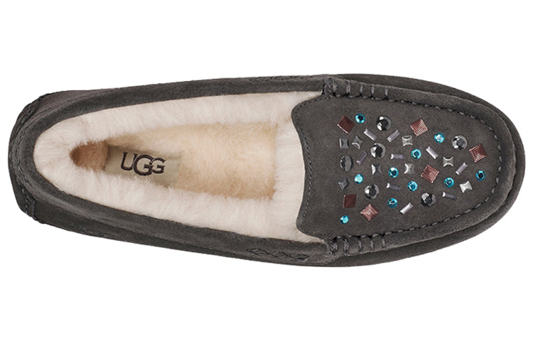 (WMNS) UGG Ansley Stud 2 (Rivets) Slip on Grey 1119100-CHRC