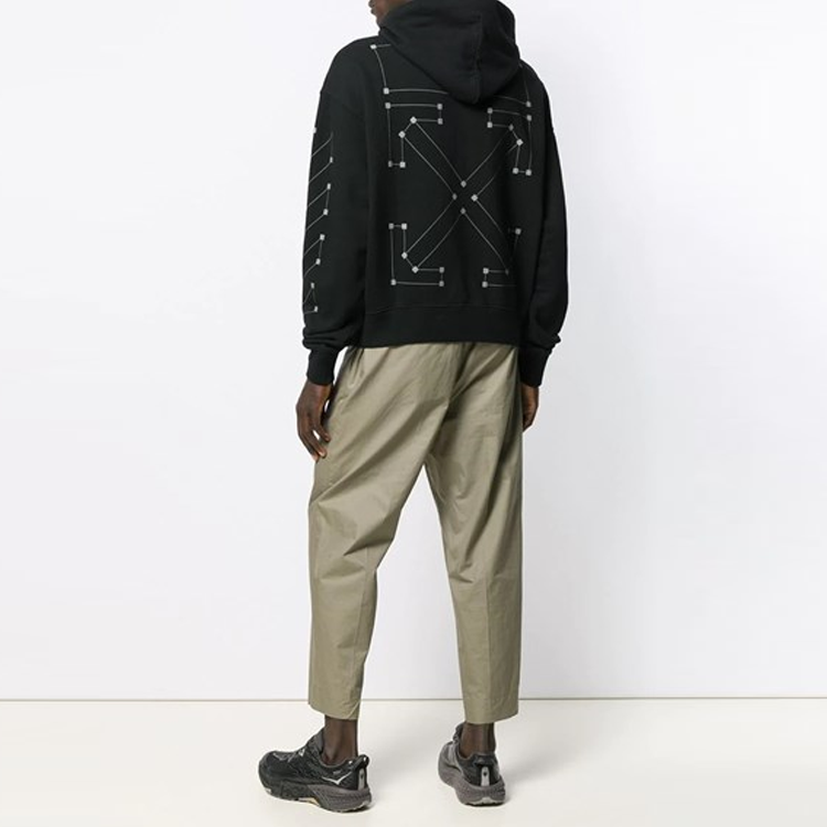Men's Off-White Diag Backbone Printing Black OMBB037E19E300011091