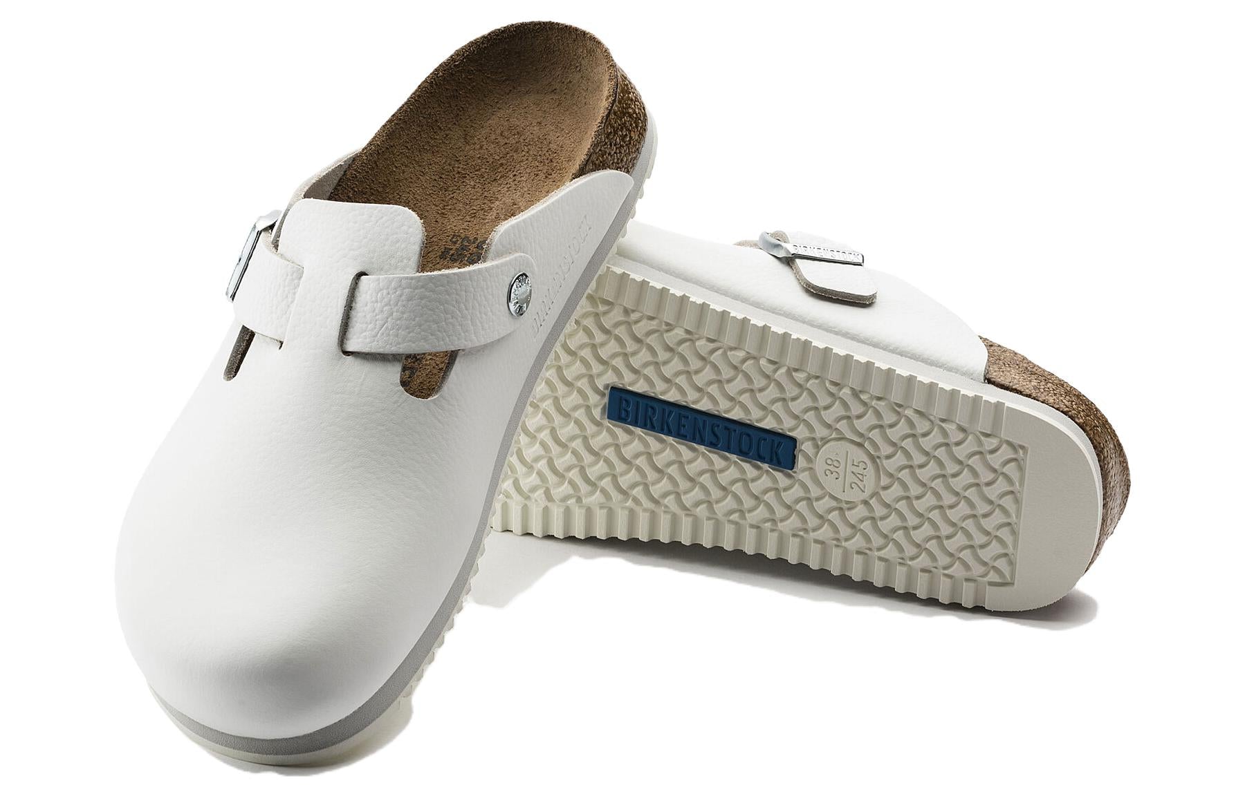 Birkenstock Boston Super Grip Leather 'White' 0060134