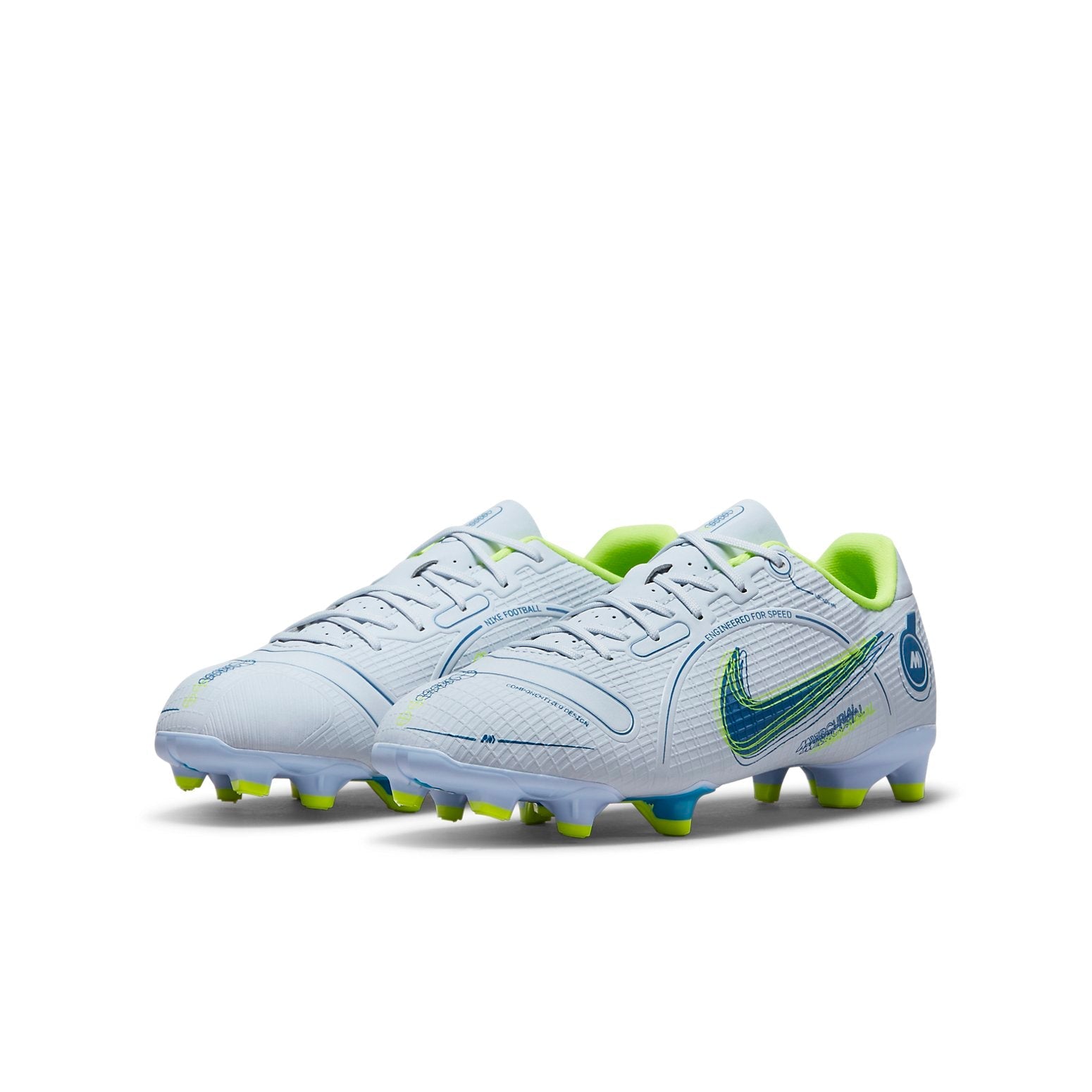 (GS) Nike Mercurial Vapor 14 Academy MG 'Grey Light Marine' DJ2856-054