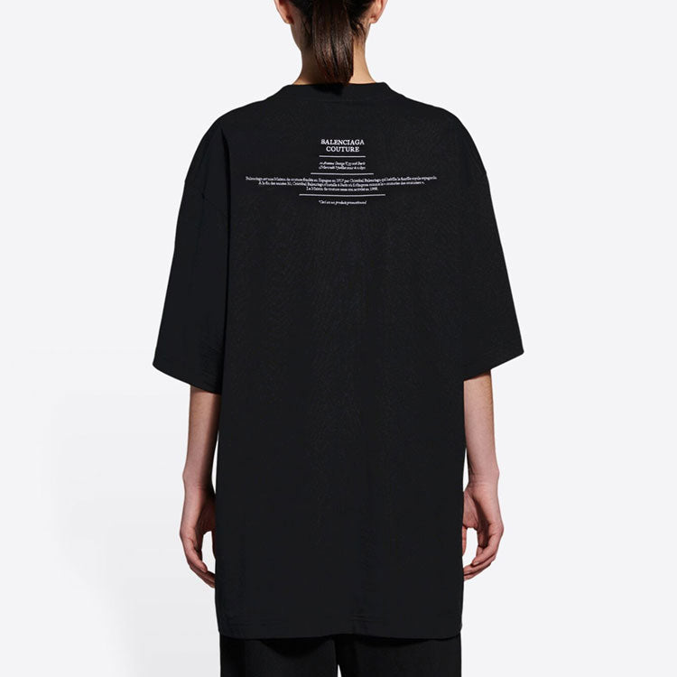 Balenciaga FW21 Knit Loose Short Sleeve Black 651795TJV900107