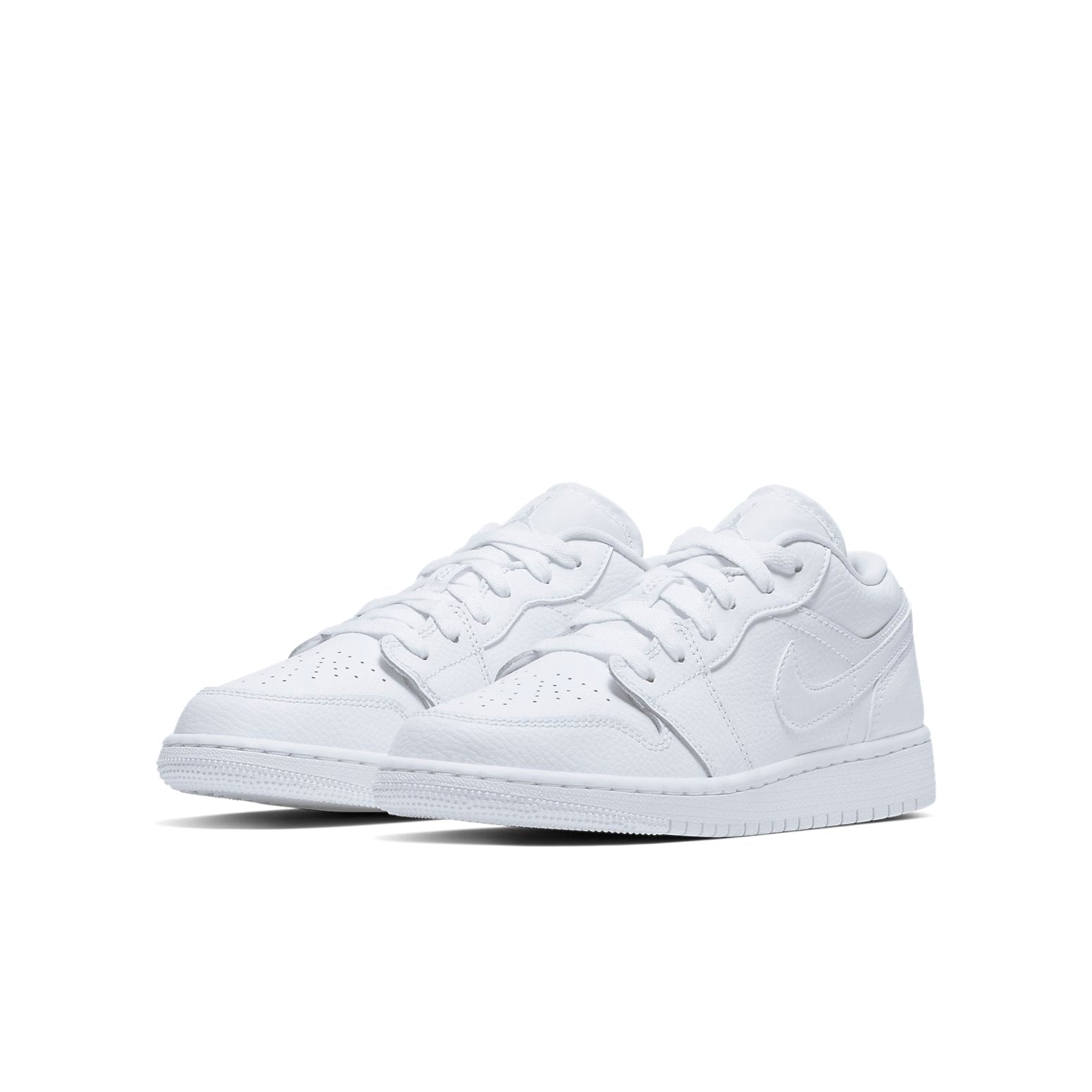 (GS) Air Jordan 1 Low 'Triple White Logo' 553560-126