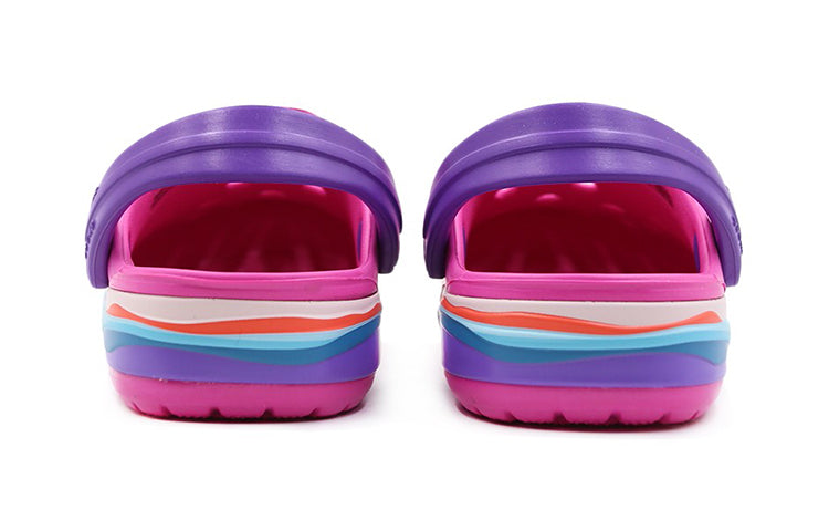 (PS) Crocs Crocband Wavy Band Small Crocs Casual Pink Purple Sandals 'Pink Purple' 205697-6L0