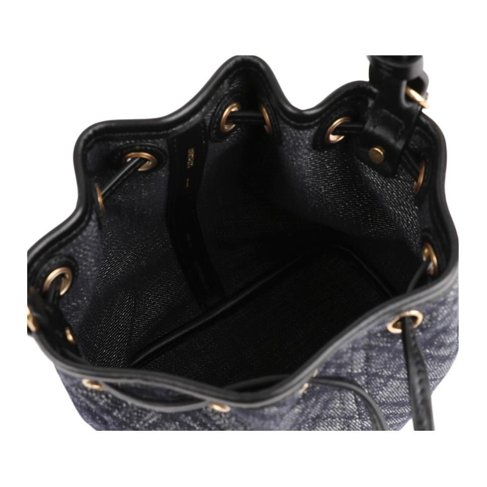 (WMNS) Burberry Drawstring Denim Bucket Bag 'Black' 8111940