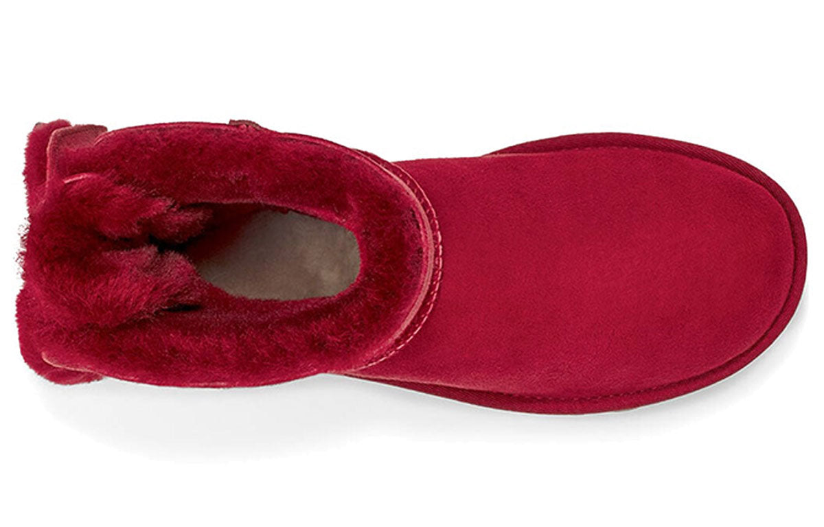 (WMNS) UGG Classic Dudble Bow Mini Snow Boots Red 1103652-KSS