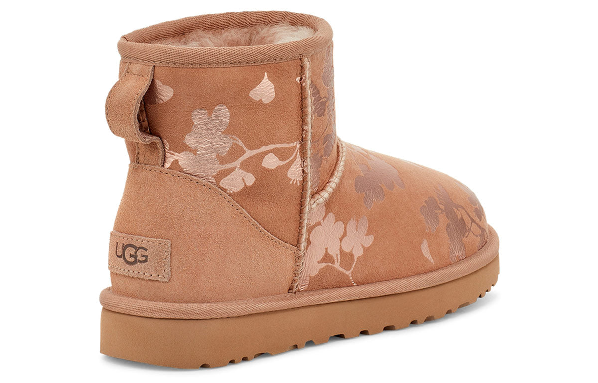 (WMNS) UGG Classic Mini Floral Foil Fleece Lined 1118163-AMP
