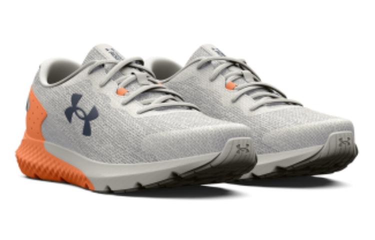 (WMNS) Under Armour Charged Rogue 3 Knit-GRY Sneakers 'Grey Orange' 3026147-100