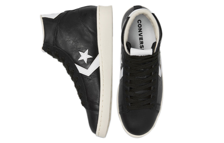 Converse Pro Leather Mid Canvas Shoes Black/White 169261C