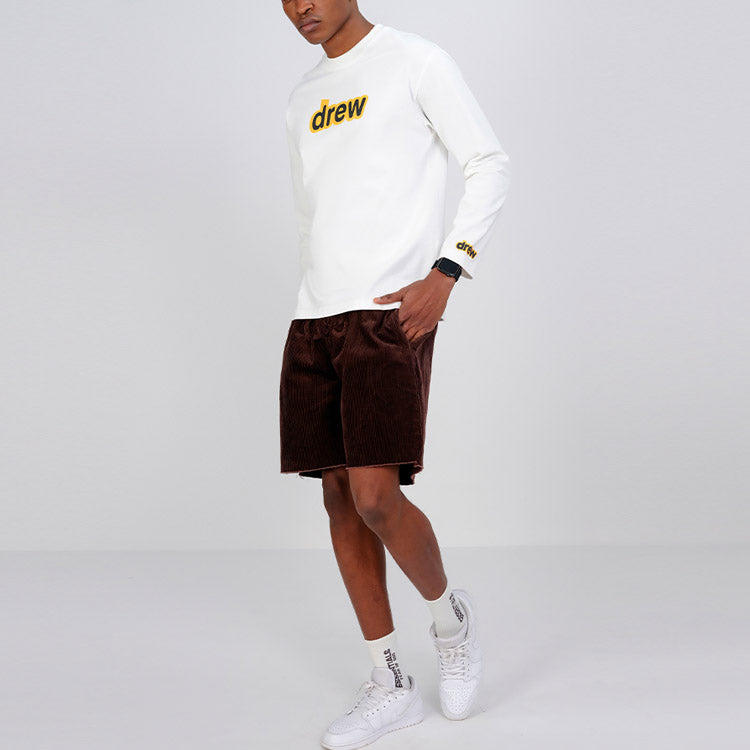 Drew House Secret Smiling Face Alphabet Long Sleeves Unisex White DR-SS20-005