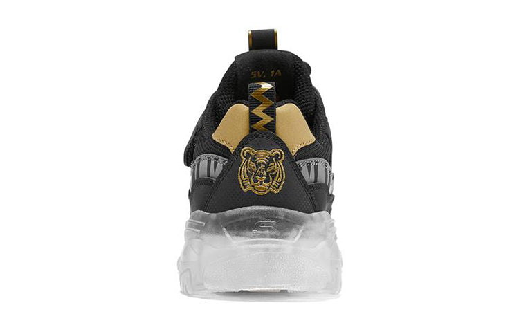 (GS) Skechers Ice D'lites 'Black Gold' 317006L-BKGD