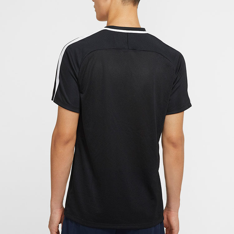 Nike Football Training Knitted Quick-drying Sports Short Sleeve Comfortable Breathable T-shirt 'Black' AT3029-010