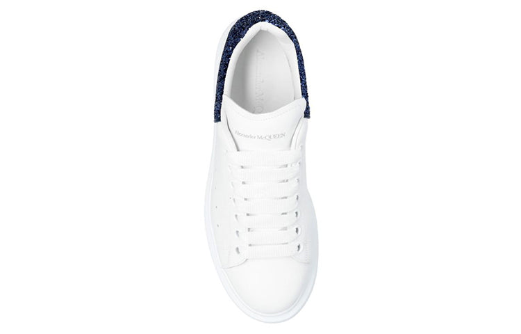 (WMNS) Alexander McQueen Oversized Sneaker 'White Navy Glitter' 558945WIA4Y9095