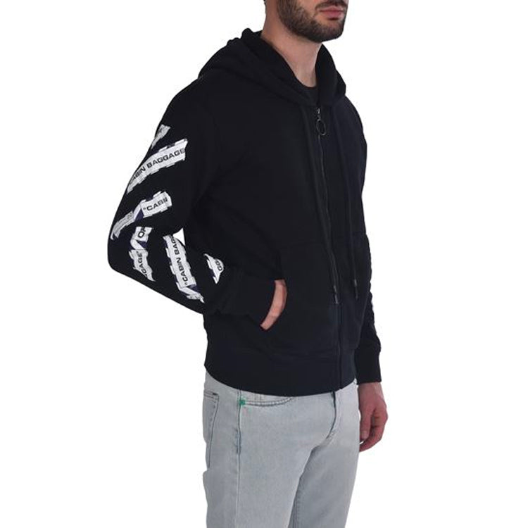 Men's Off-White Alphabet Arrow Zipper Black OMBE001S20E300031088
