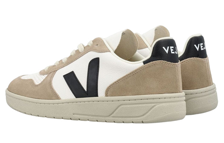 Veja V-10 Chromfree Low-Top Sneakers 'White Beige Black' VX0503138