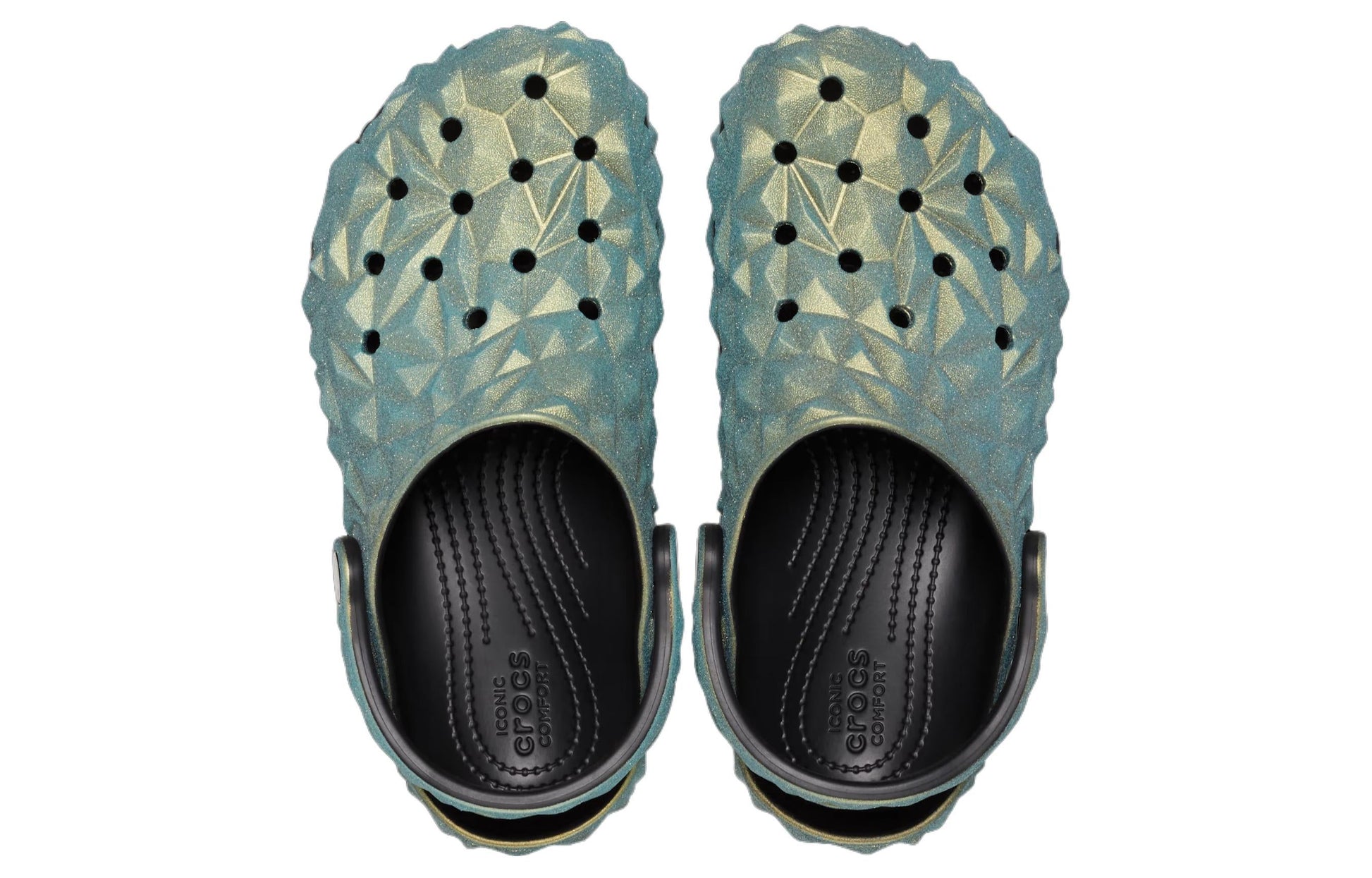 Crocs Classic Iridescent Geometric Clog 'Green' 209841-001
