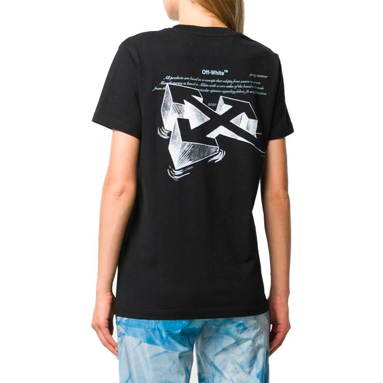(WMNS) Off-White Arrows Sketch Printed Short Sleeve OWAA049R20B070431001