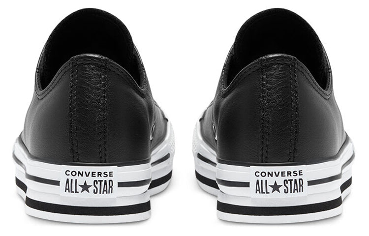 (GS) Converse Chuck Taylor All Star Leather EVA Platform Low 'Black' 669710C