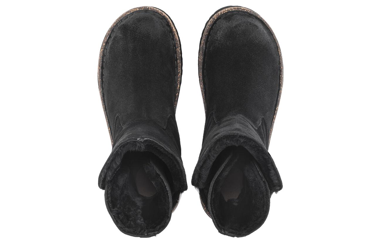 (WMNS) Birkenstock Uppsala Shearling Suede Leather Narrow Fit 'Black' 1020658