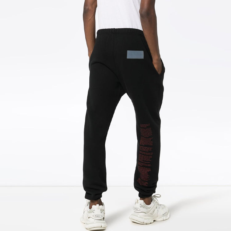 HERON PRESTON x NASA Facts Slim Pants 'Black' HMCH005F198080201088