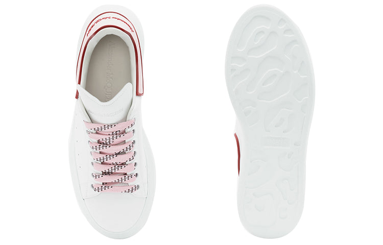 (WMNS) Alexander McQueen Oversized Sneaker 'White Pink Carnelian Red' 621056WHXMT9633