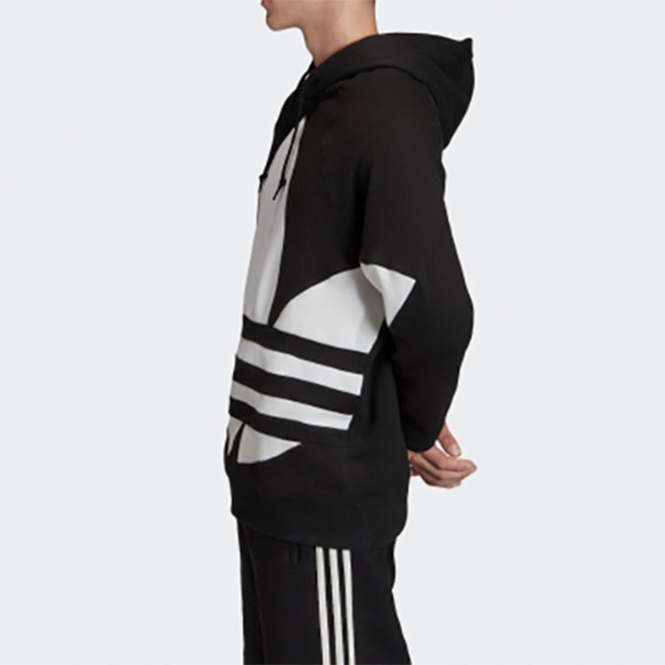 Men's adidas originals Large Logo Drawstring Black Pullover FM9908