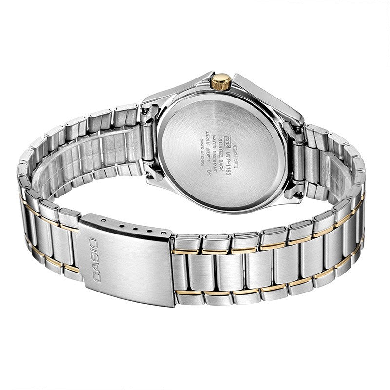 CASIO Stainless Steel Strap Quartz Waterproof Unisex Mens Silver Analog MTP-1183G-7A
