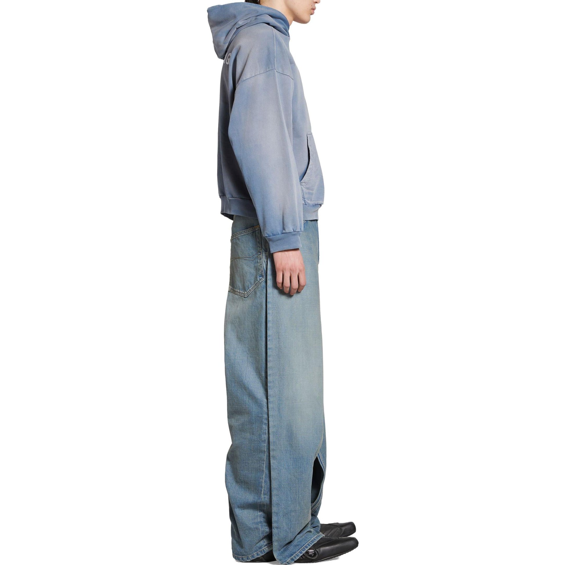 Balenciaga Back Hoodie 'Blue' 767877TPVK24313