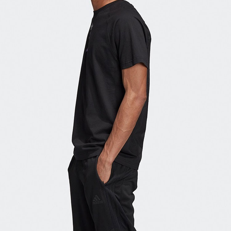 adidas originals Zeno Tee Blue Logo Short Sleeve Black FS7329