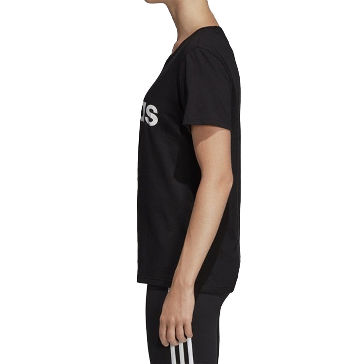 (WMNS) adidas Sports Stylish Short Sleeve 'Black White' DP2361
