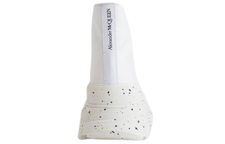 Alexander McQueen Paint Tread Slick High Sneakers 'White Black' 682413W4MVI9061