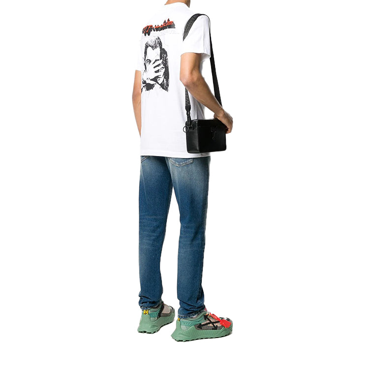 Off-White Logo Printing Short Sleeve White OMAA027E20JER0120110