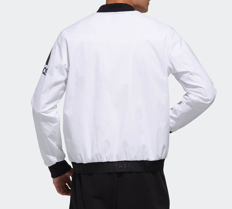adidas Logo Printing aviator Jacket White DW4617