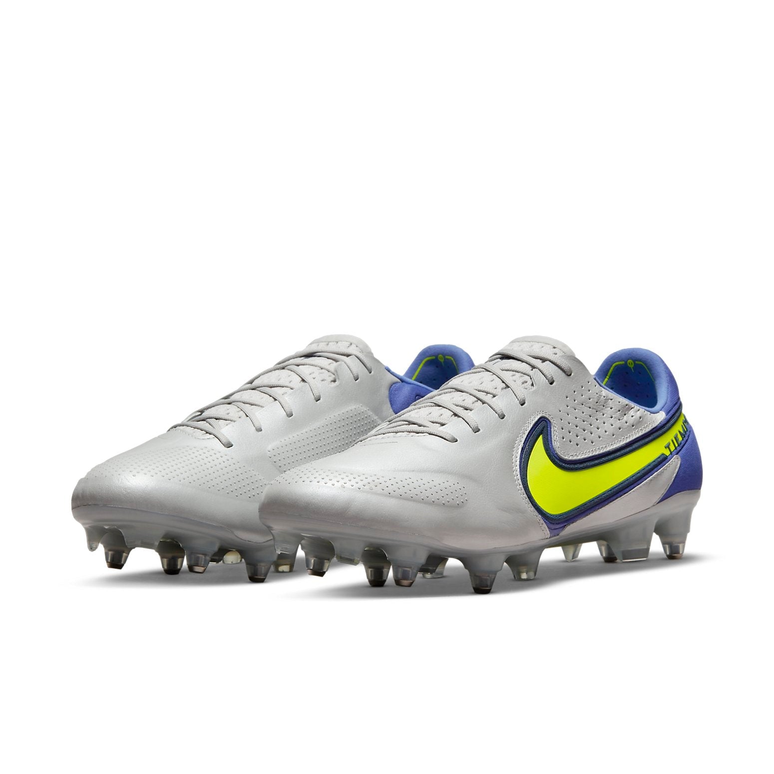 Nike Tiempo Legend 9 Elite SG Pro AC 'Gray Blue Yellow' DB0822-075