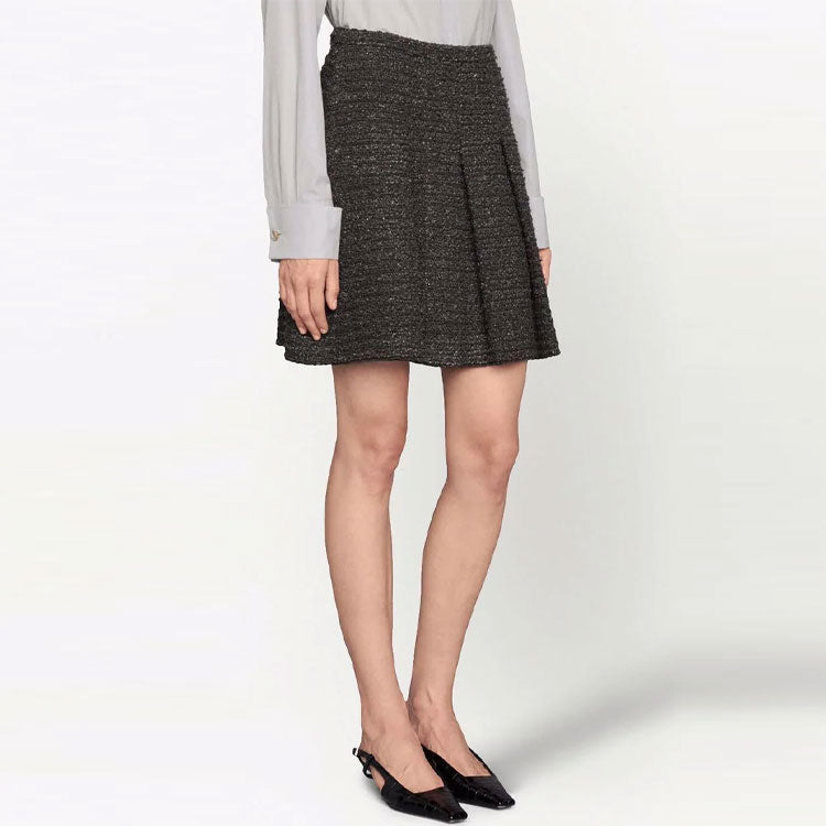 (WMNS) Gucci Melange Tweed Skirt 'Grey' 681234-ZAHVT-1094
