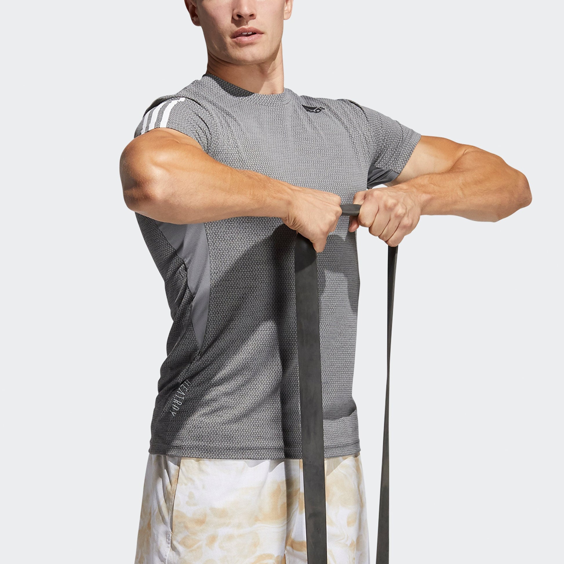 adidas Hrdy 3s Tee Training Sports Short Sleeve Gray GP7655