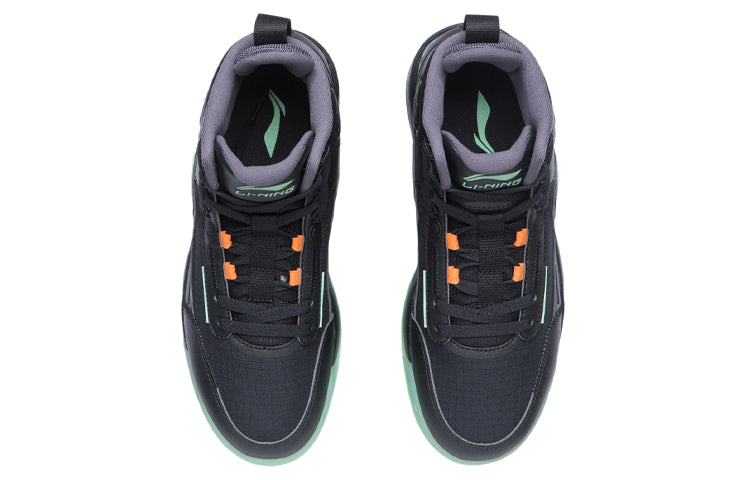 Li-Ning Basketball Shoes 'Black Mint Green' AGBR081-2
