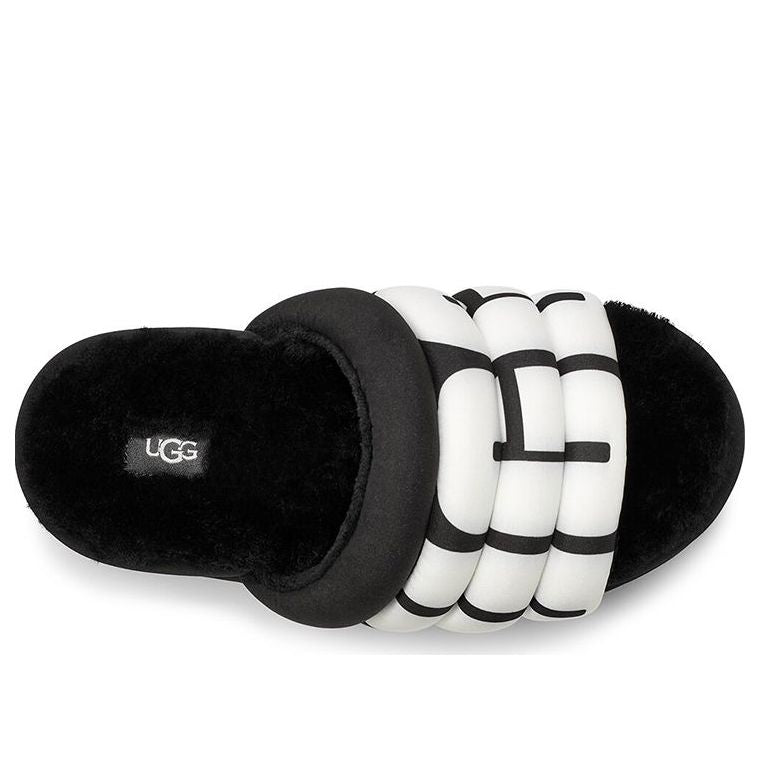 (WMNS) UGG Maxi Slide Logo 'Black' 1127067-BLK