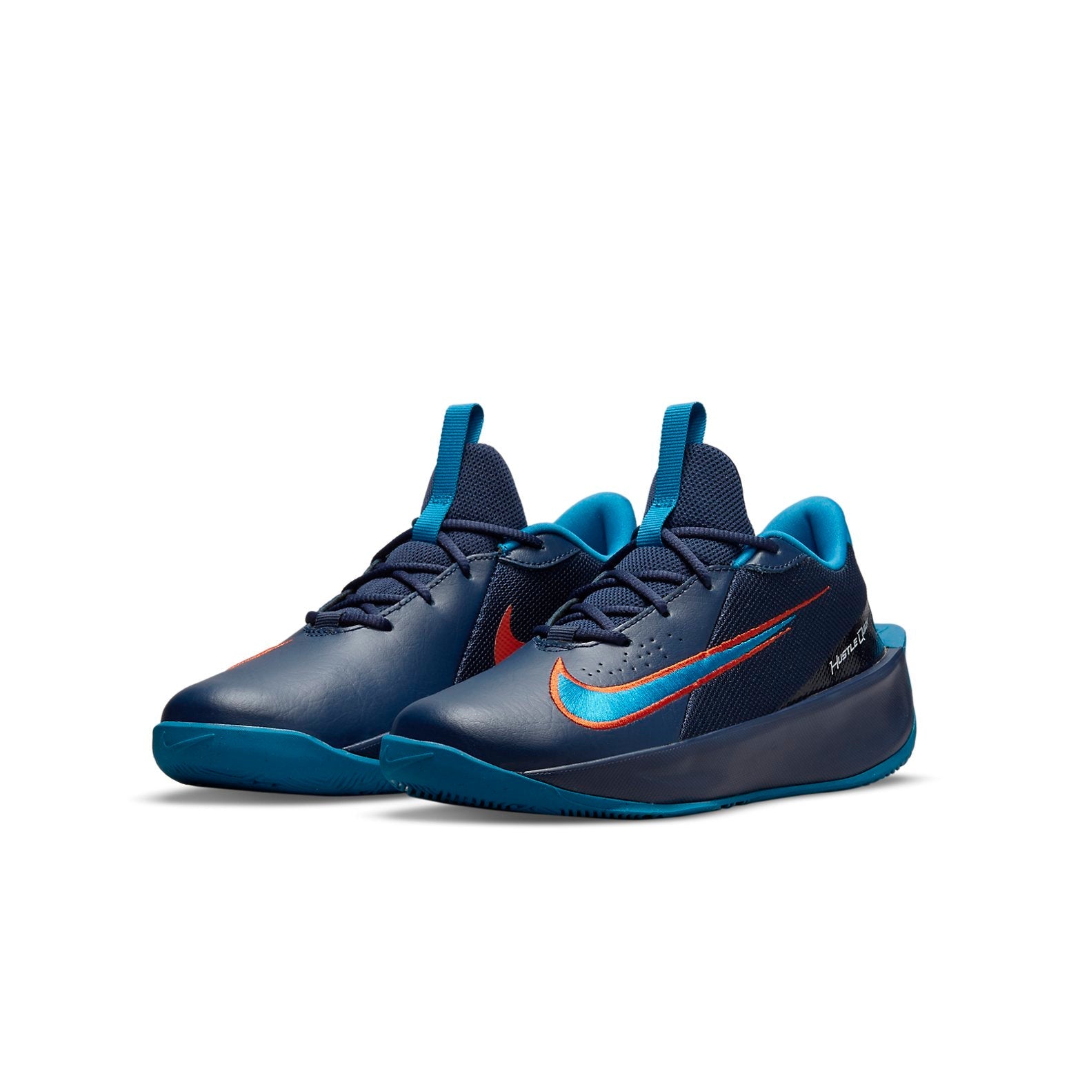 (GS) Nike Team Hustle Quick 3 Midnight Navy Orange DA2781-400